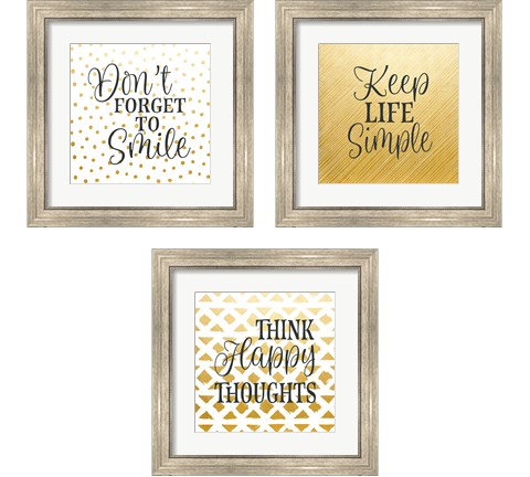 Don't Forget to Smile 3 Piece Framed Art Print Set by Tamara Robinson