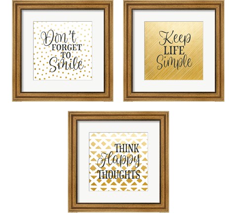 Don't Forget to Smile 3 Piece Framed Art Print Set by Tamara Robinson