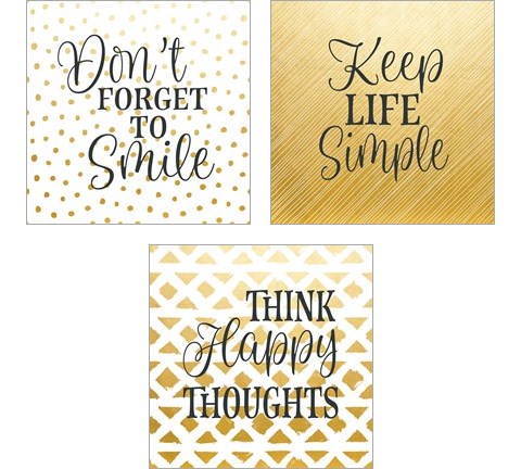 Don't Forget to Smile 3 Piece Art Print Set by Tamara Robinson
