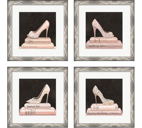City Style Square on Black no Words 4 Piece Framed Art Print Set by Marco Fabiano