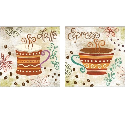 Colorful Coffee 2 Piece Art Print Set by Rebecca Lyon