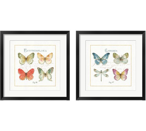 Rainbow Seeds Butterflies 2 Piece Framed Art Print Set by Lisa Audit