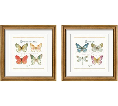 Rainbow Seeds Butterflies 2 Piece Framed Art Print Set by Lisa Audit