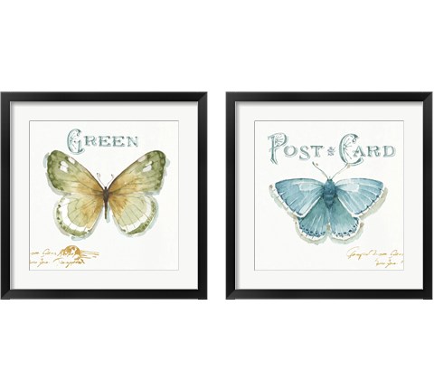 My Greenhouse Butterflies 2 Piece Framed Art Print Set by Lisa Audit