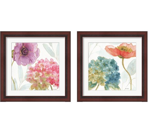 Rainbow Seeds Flowers 2 Piece Framed Art Print Set by Lisa Audit