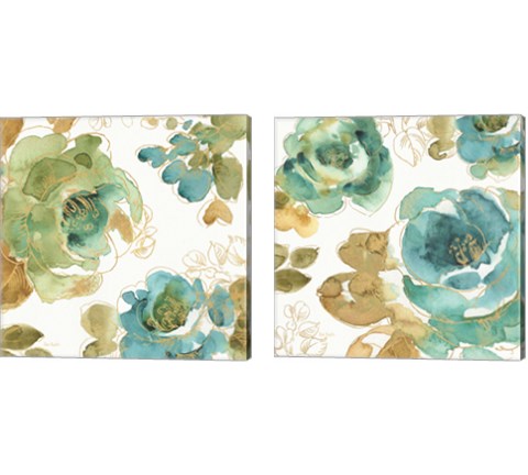 My Greenhouse Roses 2 Piece Canvas Print Set by Lisa Audit