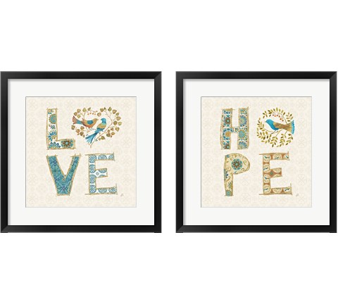 Love Tales 2 Piece Framed Art Print Set by Daphne Brissonnet