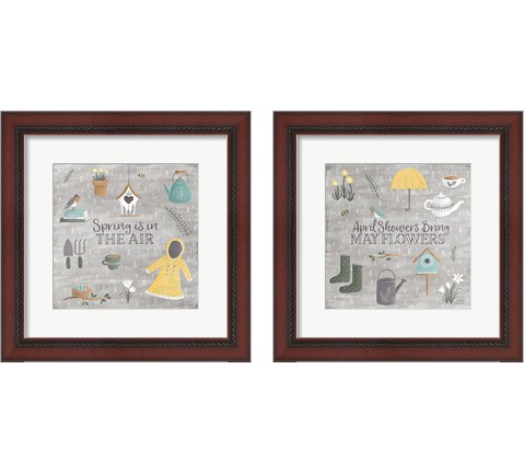 Smitten With Spring 2 Piece Framed Art Print Set by Laura Marshall