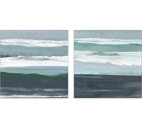 Teal Sea 2 Piece Art Print Set by Rob Delamater
