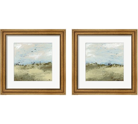 Green Fields 2 Piece Framed Art Print Set by June Erica Vess