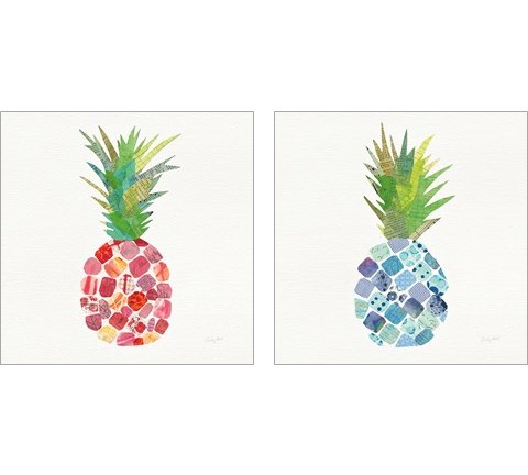 Tropical Fun Pineapple 2 Piece Art Print Set by Courtney Prahl