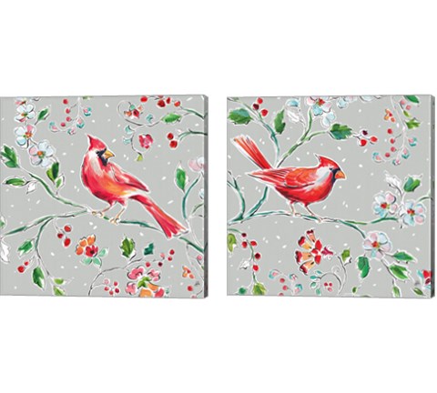 Holiday Wings 2 Piece Canvas Print Set by Daphne Brissonnet