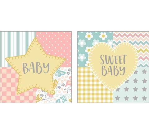 Baby Quilt 2 Piece Art Print Set by Beth Grove