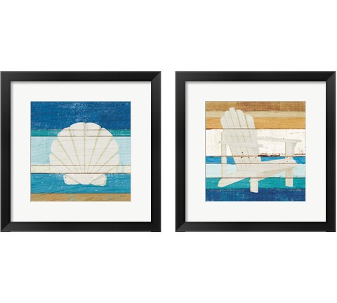 Beachscape 2 Piece Framed Art Print Set by Michael Mullan