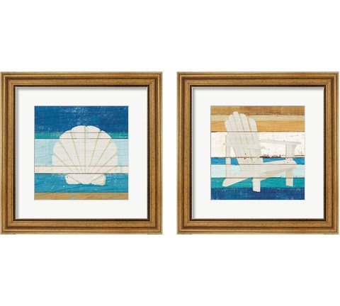 Beachscape 2 Piece Framed Art Print Set by Michael Mullan
