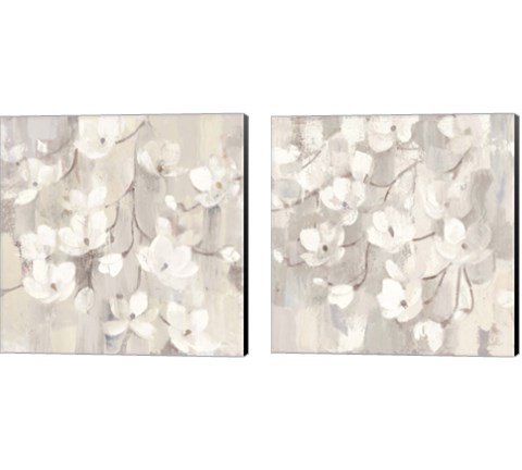 Magnolias in Spring 2 Piece Canvas Print Set by Albena Hristova