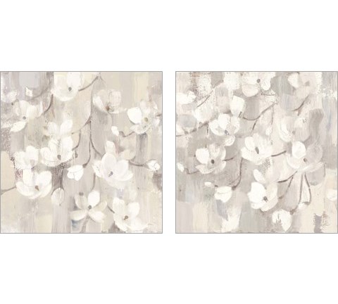 Magnolias in Spring 2 Piece Art Print Set by Albena Hristova