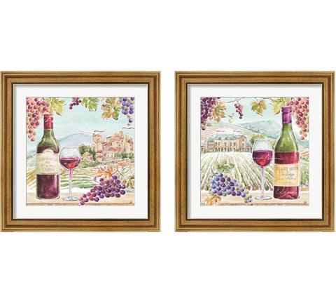 Wine Country 2 Piece Framed Art Print Set by Daphne Brissonnet