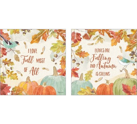 Falling for Fall 2 Piece Art Print Set by Beth Grove