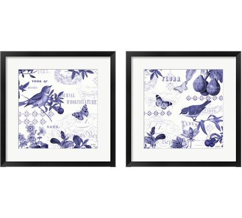 Botanical Blue 2 Piece Framed Art Print Set by Katie Pertiet