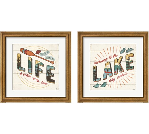 Vintage Lake 2 Piece Framed Art Print Set by Janelle Penner