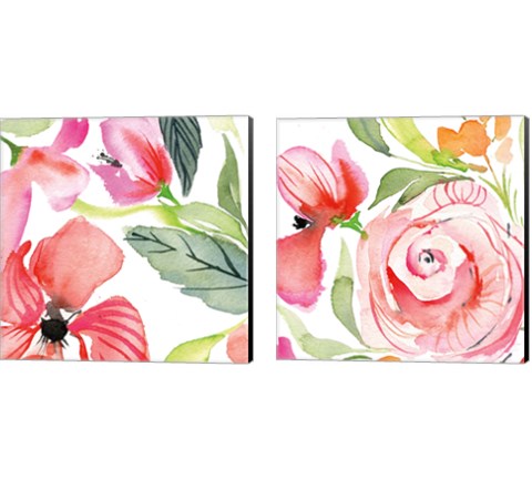 Bloom to Remember  2 Piece Canvas Print Set by Kristy Rice