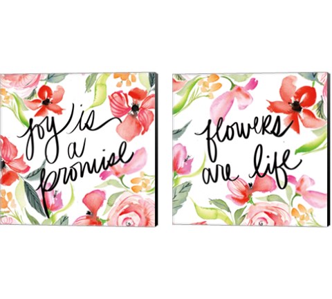 Bloom to Remember 2 Piece Canvas Print Set by Kristy Rice
