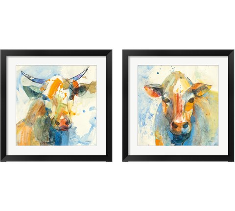 Happy Cows 2 Piece Framed Art Print Set by Albena Hristova