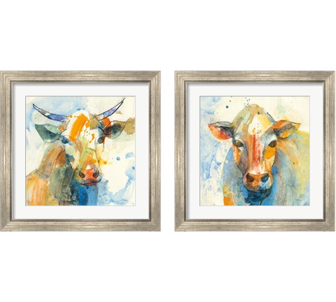 Happy Cows 2 Piece Framed Art Print Set by Albena Hristova
