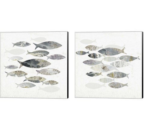 Gone Fishing  2 Piece Canvas Print Set by Aimee Wilson