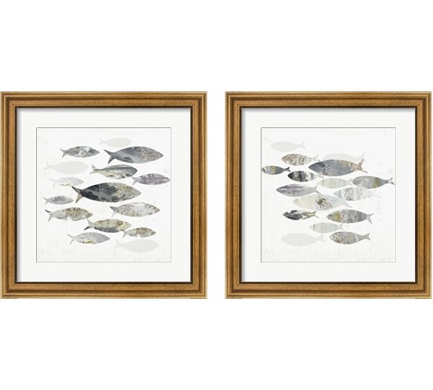 Gone Fishing  2 Piece Framed Art Print Set by Aimee Wilson