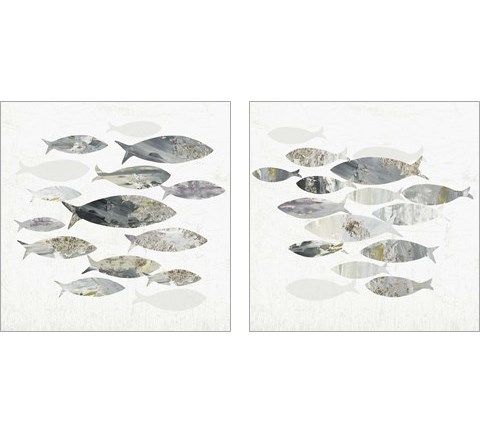 Gone Fishing  2 Piece Art Print Set by Aimee Wilson