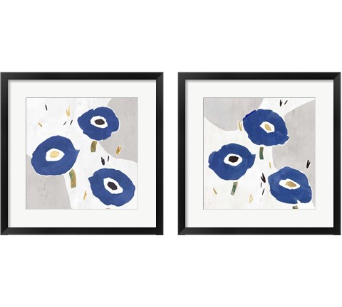 Blue Cluster 2 Piece Framed Art Print Set by Isabelle Z