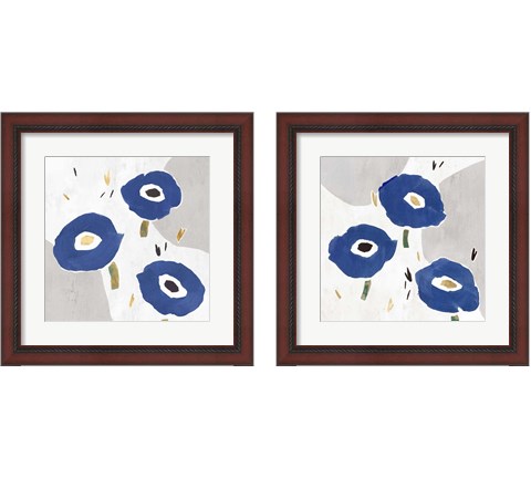 Blue Cluster 2 Piece Framed Art Print Set by Isabelle Z