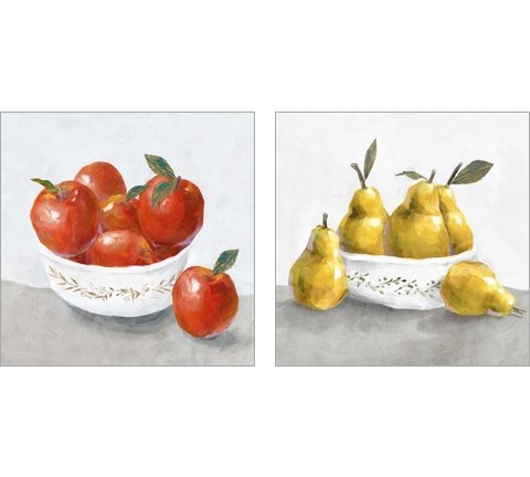 Fruit Bowl 2 Piece Art Print Set by Isabelle Z
