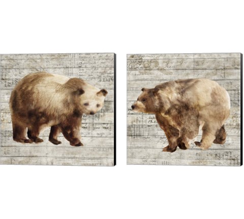 Crossing Bear 2 Piece Canvas Print Set by Isabelle Z