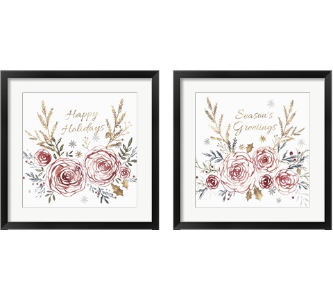 Happy Holiday 2 Piece Framed Art Print Set by Isabelle Z