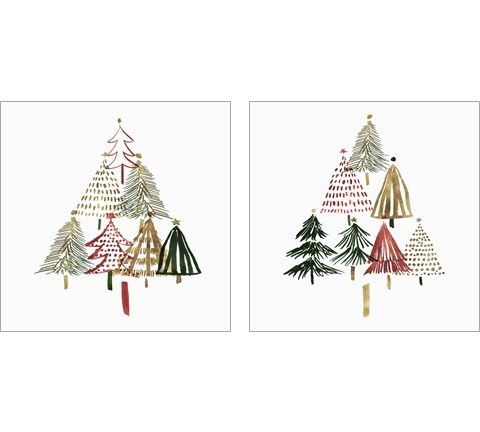 Pine Trees 2 Piece Art Print Set by Isabelle Z