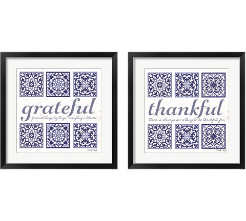 Thankful & Grateful 2 Piece Framed Art Print Set by Cindy Jacobs