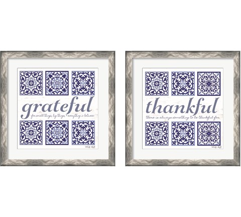 Thankful & Grateful 2 Piece Framed Art Print Set by Cindy Jacobs