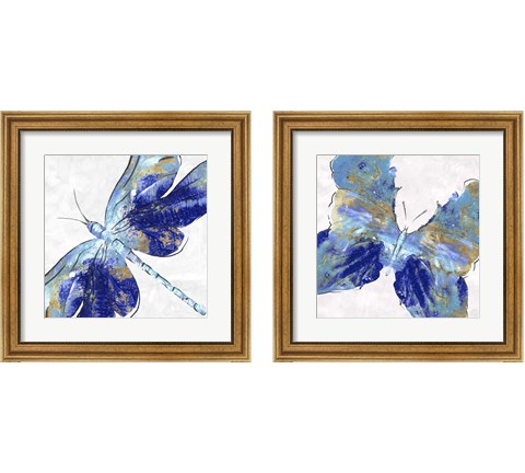 Blue Insect 2 Piece Framed Art Print Set by Eva Watts