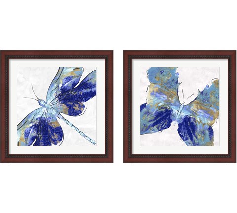 Blue Insect 2 Piece Framed Art Print Set by Eva Watts