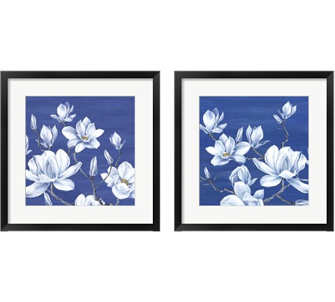 Blooming Magnolias 2 Piece Framed Art Print Set by Eva Watts