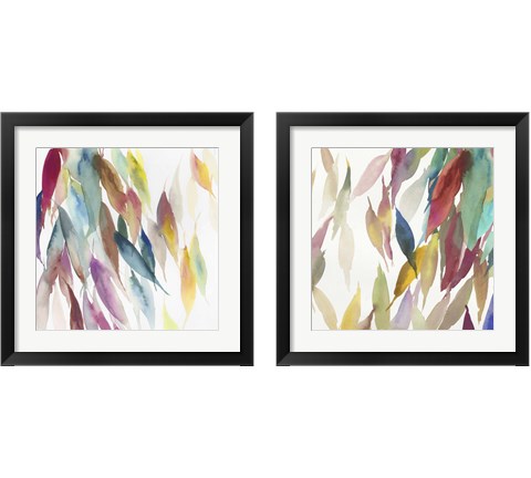 Fallen Colorful Leaves 2 Piece Framed Art Print Set by Tom Reeves