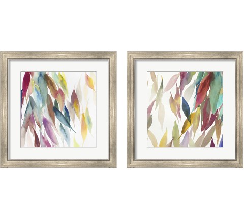 Fallen Colorful Leaves 2 Piece Framed Art Print Set by Tom Reeves