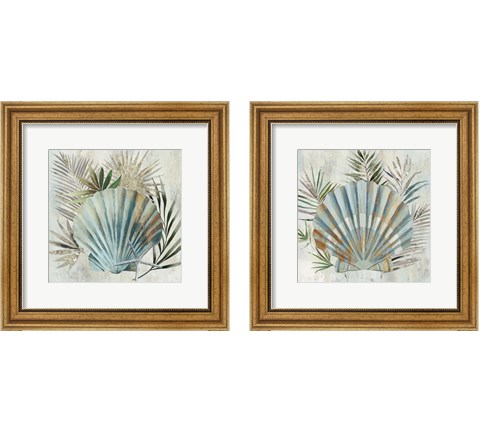 Turquoise Shell 2 Piece Framed Art Print Set by Aimee Wilson