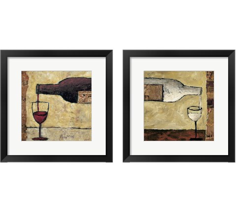 Wine Pour 2 Piece Framed Art Print Set by Judi Bagnato