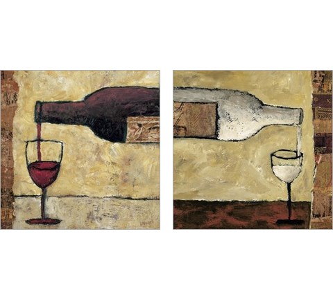 Wine Pour 2 Piece Art Print Set by Judi Bagnato