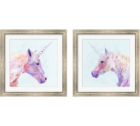 Mystic Unicorn 2 Piece Framed Art Print Set by Victoria Borges