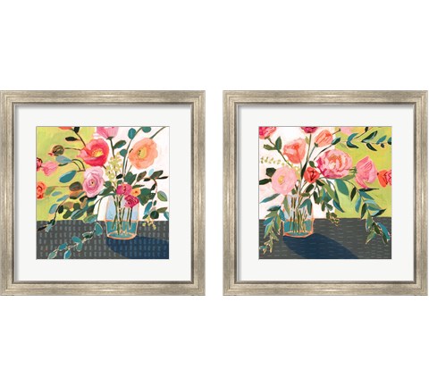 Quirky Bouquet 2 Piece Framed Art Print Set by Victoria Borges